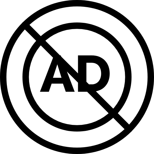 代表沒有廣告的icon